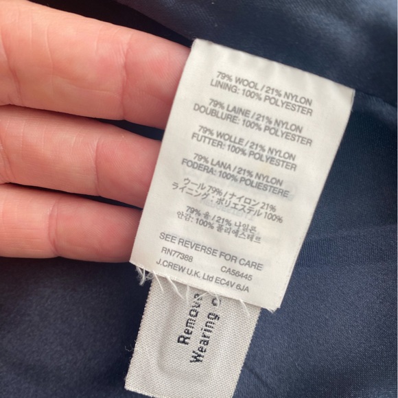 J. Crew Majesty Peacoat Stadium Cloth Nello Gori Navy Blue Wool style C8554, 12 - Picture 13 of 15